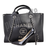 CHANEL Studded Deauville Tote